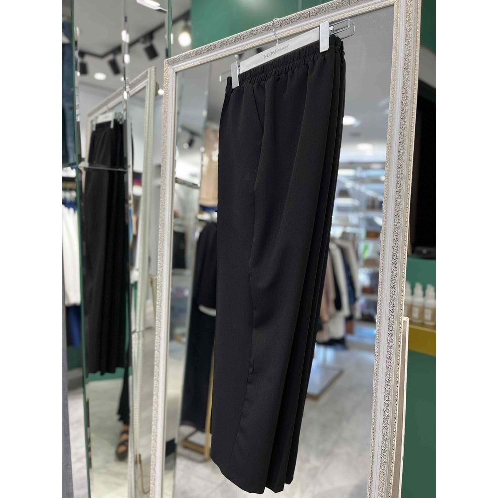 MISSEMRAMISS NERVÜRLÜ KUMAŞ PANTOLON - SİYAH - 40