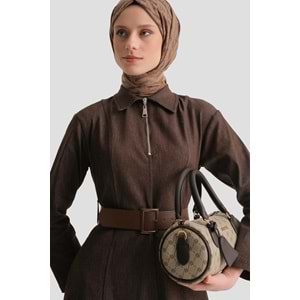 ARMİNE SİLİNDİR ÇANTA 410 - VİZON