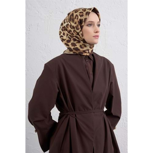 ARMİNE SAF İPEK LEOPAR DESEN EŞARP 25-26 - 1