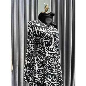 ZÜHRE MUSE ELBİSE - SİYAH-BEYAZ - 44