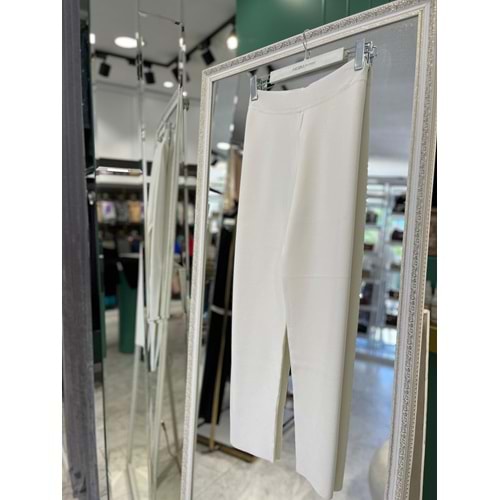 MISSEMRAMISS ÇELİK ÖRGÜ TRİKO PANTOLON - BEYAZ - 3