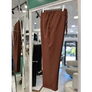 HÜMA KUMAŞ PANTOLON PAÇASI KATLI - KAHVERENGİ - 48