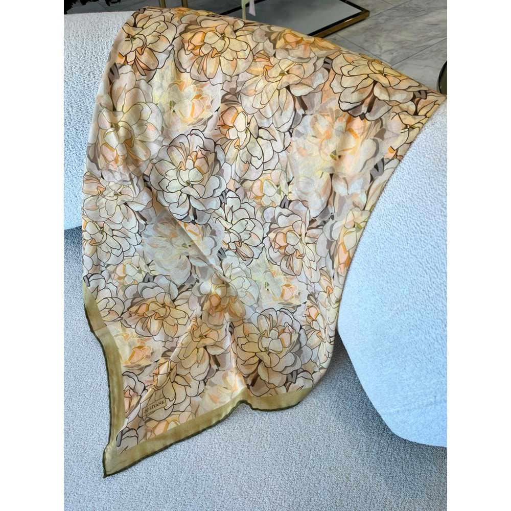 SİYANE NATUREL EŞARP DESEN 1 - 1